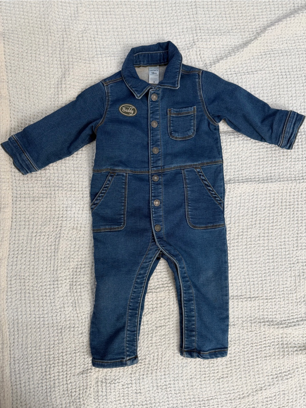 Carter's 18m Dark Blue Denim Girls' Overalls Jumpsuit